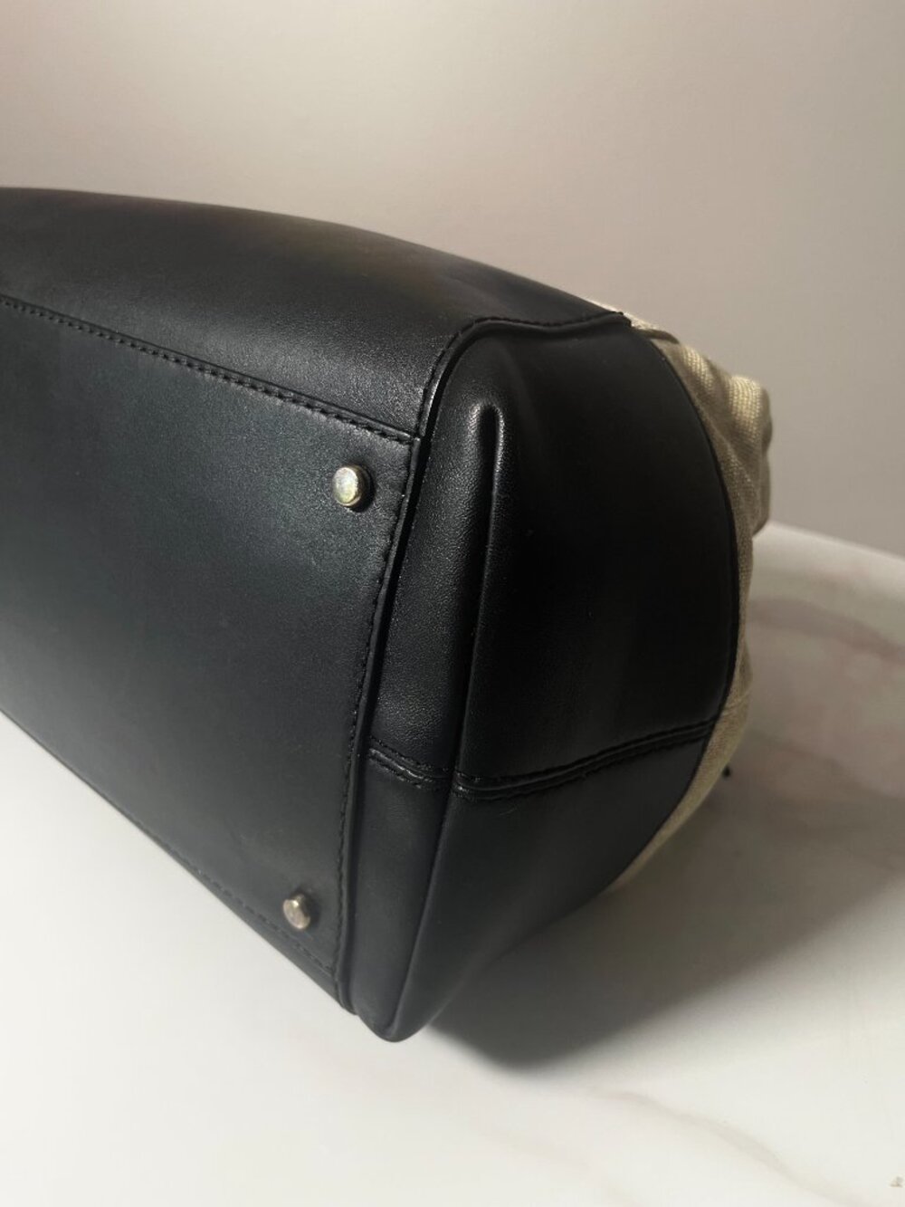 Kate Spade Charlotte Street Large Sloan Black Natural Storybook Satchel - Picture 10 of 14